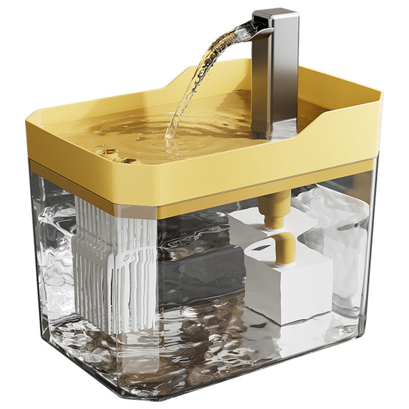 fontaine à eau jaune  pour chat Zarunivers